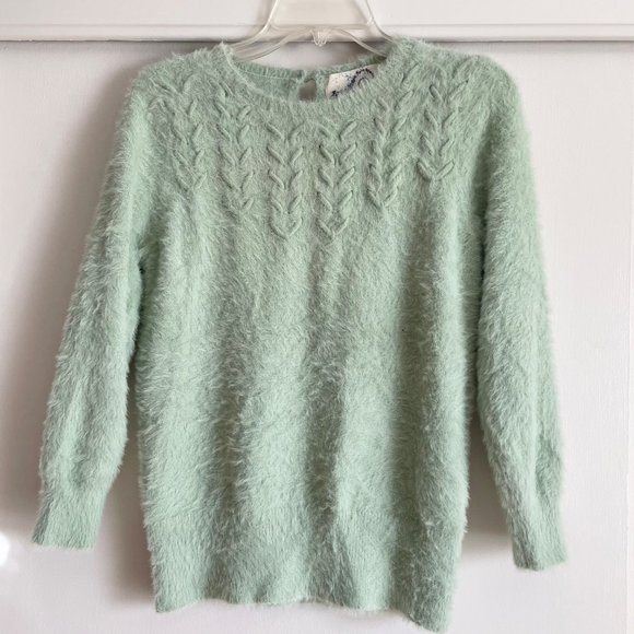 Anthropologie Sweaters - Anthropologie Rosie Neira Aubade Crew Neck Sweater Size XS Mint Green